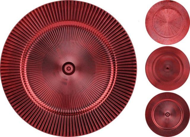 Kinekus Podnos 33 cm plast červený mix