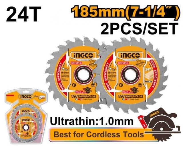 INGCO Kotúč pílový na drevo 185mm, 24z, sada 2ks INGCO INDUSTRIAL KLC