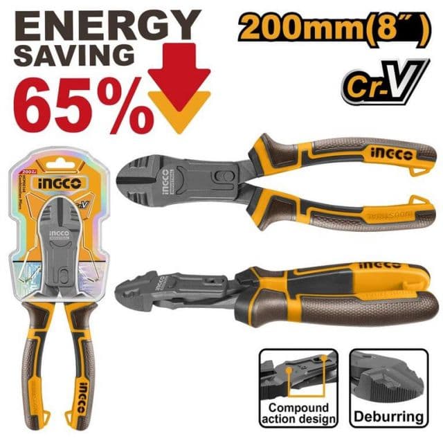 INGCO Kliešte štipacie bočné s teflónovým povrchom CrV 200mm INGCO Industrial KLC