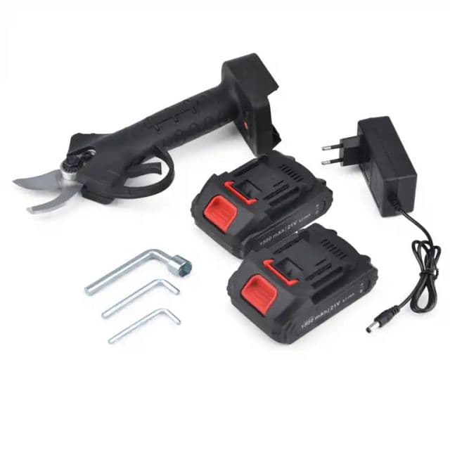 Kinekus Nožnice záhradné AKU 18,5V 2000 mAh, do 25mm 18,5 V 2000 mAh, bezkartáčový motor, 600 W, s 2 batériami a kufríkom