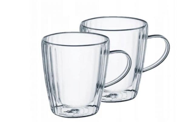 Kinekus Hrnček sklo dvojstenny CURLY 250ml sada 2ks