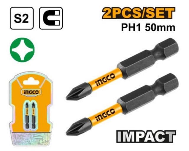 INGCO Bit s magnetickým hrotom PH1, 50mm, sada 2ks INGCO INDUSTRIAL