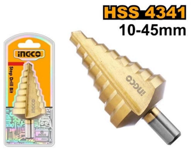 INGCO Vrták stupňovitý na kov s titanovým povrchom 10-45mm INGCO