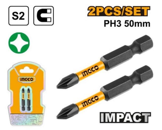 INGCO Bit s magnetickým hrotom PH3, 50mm, sada 2ks INGCO INDUSTRIAL