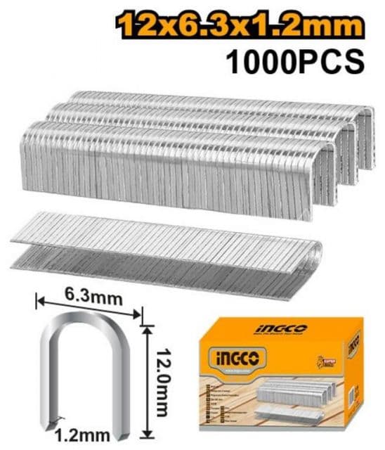 INGCO Sponky do zošívačky 12mm, 1000ks INGCO
