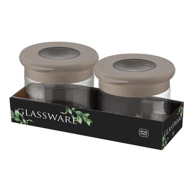 Kinekus Dóza na potraviny 300ml 2ks, sklenená, s vekom