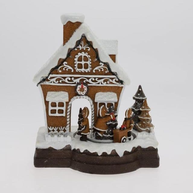 Kinekus Dekorácia domček LED perník 20x13,5x25 cm zvukové efekty