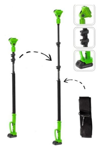Kinekus Tyč teleskopická na AKU nožnice na konáre, priemer 28mm, 1,3m - 2,8m + popruh