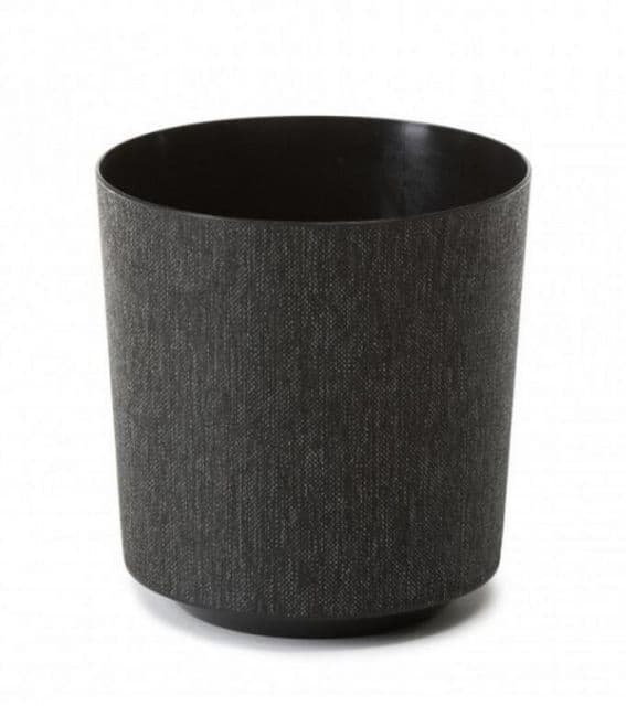 Kinekus Kvetináč plastový priemer 290 mm, GAMA, textil, čierny, výška 315 mm