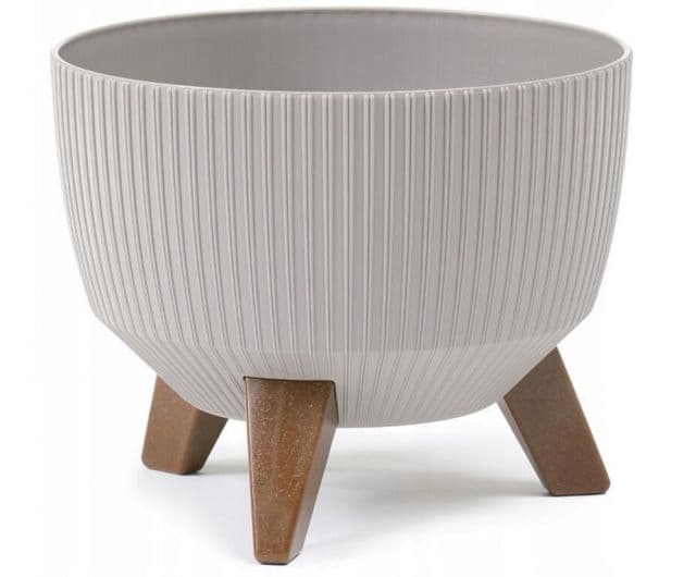 Kinekus Kvetináč plastový, priemer 400mm, ROMA JUMPER, taupe sivohnedý