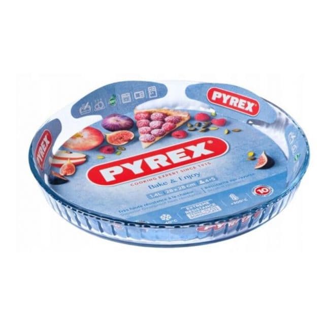 PYREX Forma na ovocný koláč, priemer 28 x 4cm, 1,6L, sklo číre, PYREX