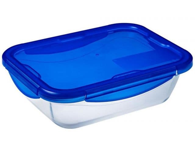 PYREX Dóza na potraviny s tesniacim vekom obdĺžniková, 30x23x8cm, 3,5L, sklo číre PYREX