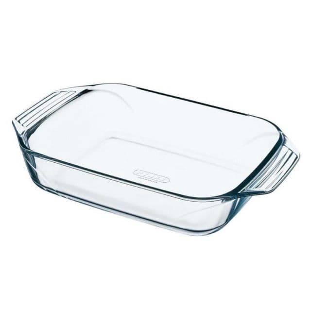PYREX Pekáč s ušami hranatý, 39x25x7cm, 4L, sklo číre PYREX