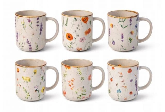 Kinekus Hrnček keramický 400ml BELLE LINE kvety mix