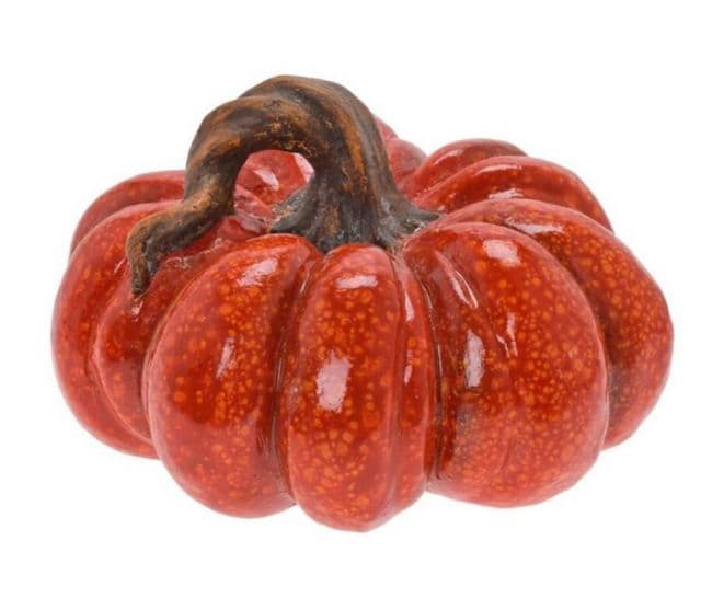 Kinekus Dekorácia tekvica červeno-oranžová POLY 19x18x11cm