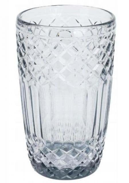 Kinekus Pohár na vodu sklenený brúsený, 380ml, šedý