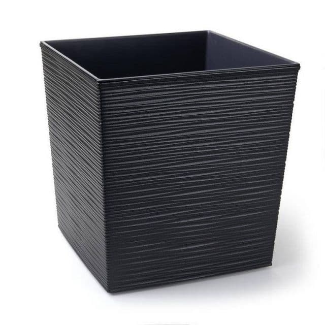 Kinekus Kvetináč štvorcový plastový, 30cm, JUKA DLUTO, grafit