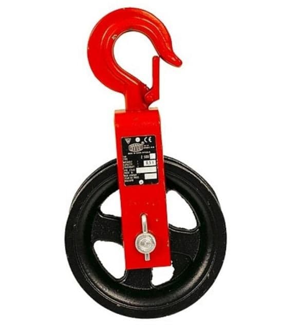 Kinekus Kladka murárska Z 500/C, priemer 13cm, kryt, hák