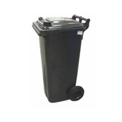 Kinekus Popolnica plastová, objem 240L, čierna, kuka