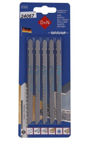 Kinekus List pílový do priamočiarej píly 110mm/1,8-2,5mm, sada 5ks