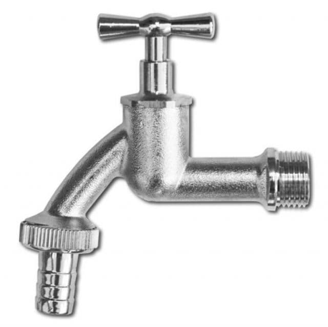 Kinekus Ventil záhradný 1/2" + 3/4" nikel