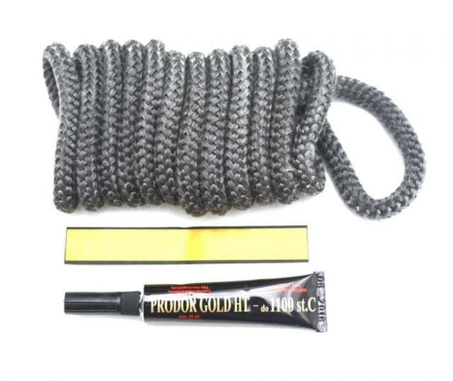 Kinekus Šnúra tesniaca sklokeramická 12mm/2,5m guľatá+lepidlo