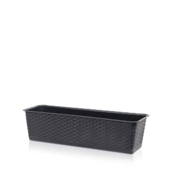 Kinekus Truhlík s miskou plastový, dĺžka strany 59cm, RATOLLA CASE P, hnedý