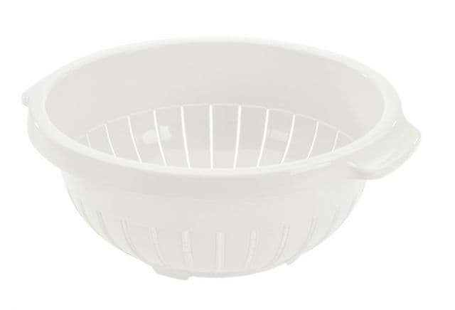 Kinekus Sitko plastové, priemer 32x13,5cm, stojaté, pevné, biele "Scolapasta-Scolariso" TONTARELLI