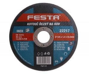 Kinekus Kotúč rezný kov 125x1,2x22,2mm, FESTA