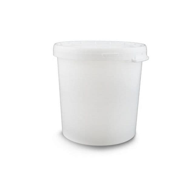 Kinekus Vedro, nádoba potravinárska s ušami, plast, 32l, okrúhle, biele, s vekom