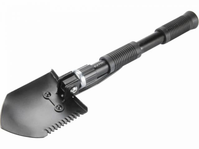 EXTOL PREMIUM Lopatka skladacia s motyčkou 40cm, šírka 9,5cm, nylonové puzdro na opasok