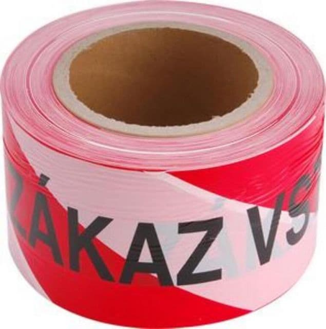 EXTOL CRAFT Páska ZÁKAZ VSTUPU červ./biela 75mmx250m