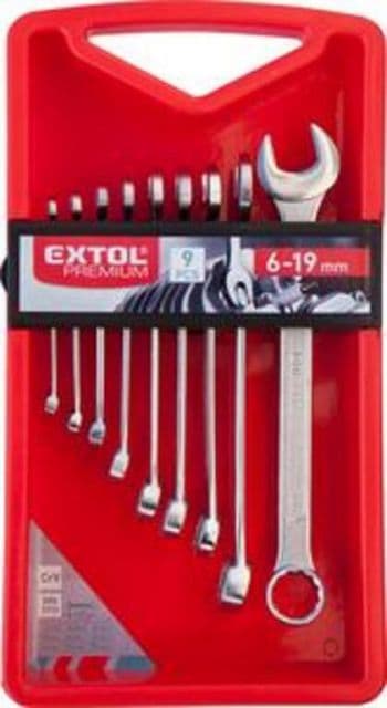 EXTOL PREMIUM Kľúče očko - vidlicové sada 9ks CrV