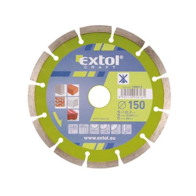 EXTOL CRAFT Kotúč rezný diamant 150mm segment EXTOL