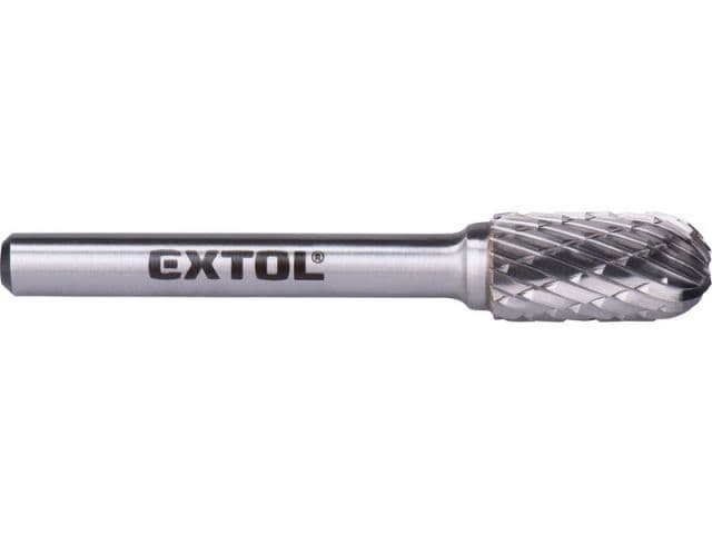 EXTOL INDUSTRIAL Fréza karbidová valcová, pologuľaté čelo, pr.10mm