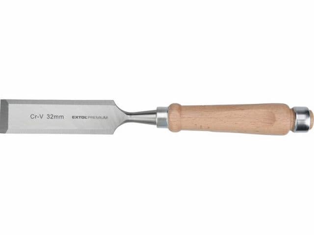 EXTOL PREMIUM Dláto s drevenou rukoväťou, 32mm, dĺžka 290mm, CrV, EXTOL PREMIUM