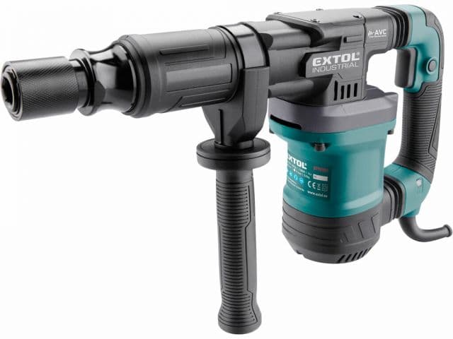 EXTOL INDUSTRIAL Kladivo sekacie, HEX 17mm, 1200W, energia úderu 14J, antivibračná rukoväť