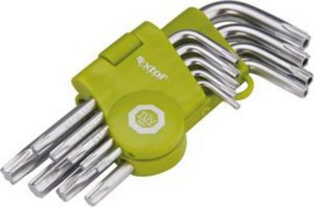 EXTOL CRAFT L-kľúče TORX krátke 9ks sada T10-50