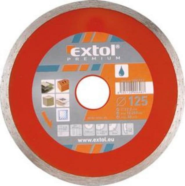 EXTOL PREMIUM Kotuc diamant.125mm plný mokré rezanie