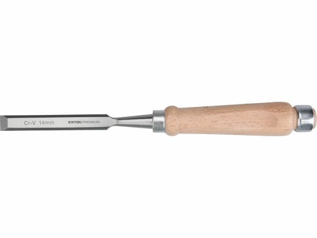 EXTOL PREMIUM Dláto s drevenou rukoväťou, 14mm, dĺžka 275mm, CrV, EXTOL PREMIUM