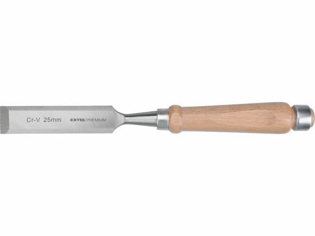 EXTOL PREMIUM Dláto s drevenou rukoväťou, 25mm, dĺžka 280mm, CrV, EXTOL PREMIUM