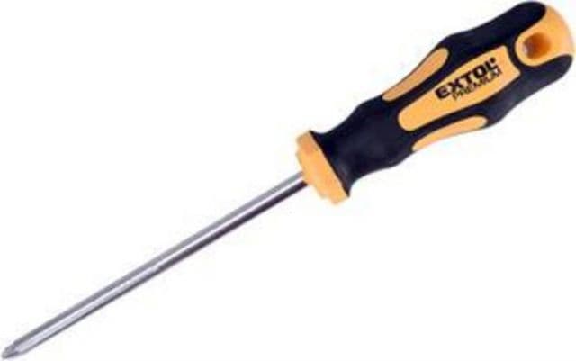 EXTOL PREMIUM Skrutkovač (+) PZ0x75mm, CrV, pogumovaná rukoväť