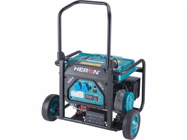 HERON Elektrocentrála rámová benzínová, 230V, 3.5kW, 7,5HP El.štart
