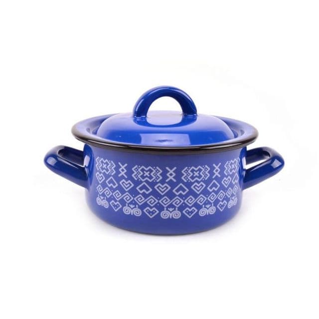 Kinekus Kastról smaltovaný s pokrievkou, 22cm / 4,0L, dekor Čičmany