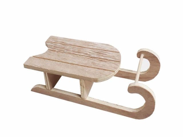 Kinekus Dekorácia sánky 13x6x4,5 cm drevo
