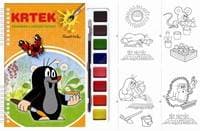 Omalovánky s vodovými barvami a štětcem Krtek - Miler Zdeněk