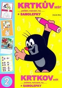 Krtkův sešit...počítání, malování, hry... + samolepky - Miler Zdeněk