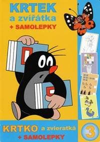 Krtek a zvířátka počítání, malování, hry + samolepky - autor neuvedený
