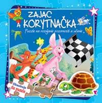 Zajac a korytnačka Puzzle na rozvíjanie pozornosti a učenie - autor neuvedený
