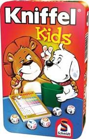 Dětská hra s kostkami Kniffel Kids v plechové krabičce - autor neuvedený